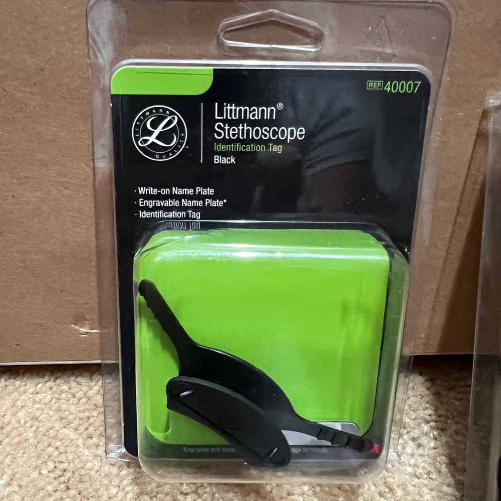 Littmann Stethoscope 🩺 identification tag black